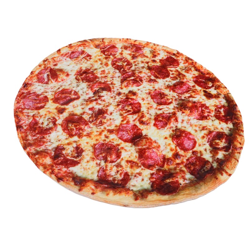 Kid Toddlers Pizza Pattern Rug Baby Washable Fluffy Playmat Round