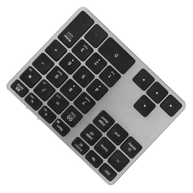 Wireless Number Pad 35 Keys Aluminum Alloy Ultrathin Rechargeable Ergonomic