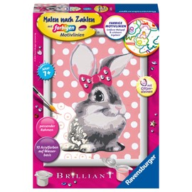 Ravensburger Paint by Numbers 28470 - Cute Bunny Children from 7 Years, Medium