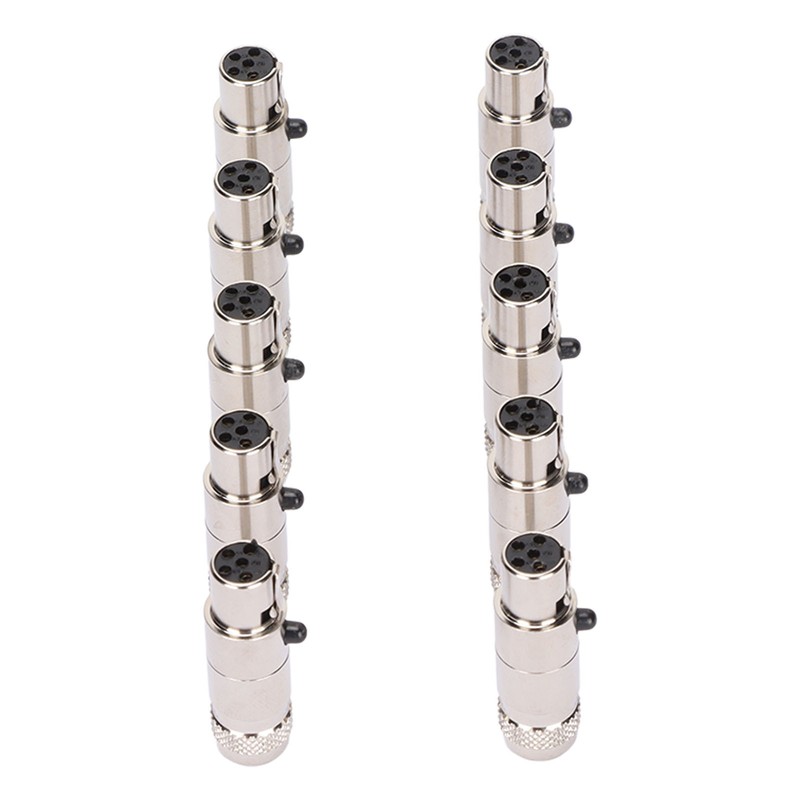 10pcs 5 Pin XLR Female Adaptor Mini Metal XLR Female