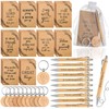 Yeaqee 160 Pcs Christian Gifts Retractable Bamboo Pen Bible Verse