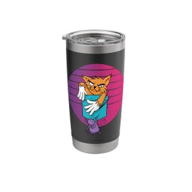 Cat Catch Cute Mouse Cat Lover Kitty Pets Animals Cat life Stainless Steel Insulated Tumbler