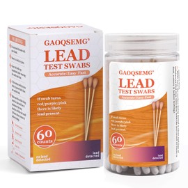 GAOQSEMG Lead Testing Kits Swabs,60 Counts Home Lead Test Swabs for Dishes,Lead Paint Test Kit for All Painted Surfaces,Painted Ceramics,Toys,Metal,Wood,Jewelry and More