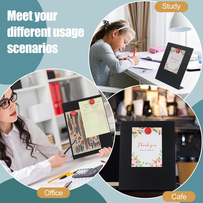 Fainne Magnetic Bulletin Board with Easel Stand Mini Black Magnet