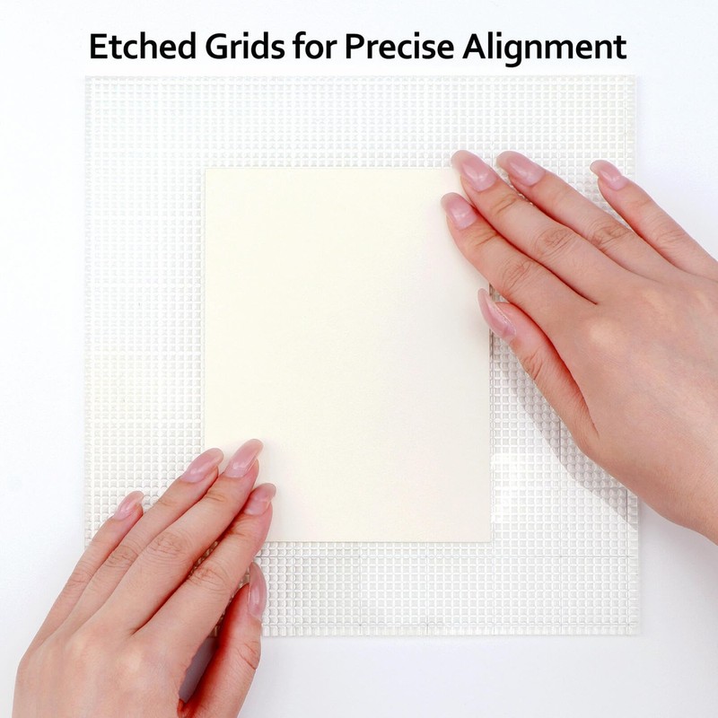 Briartw 6.25x6.25" & 8.25x8.25" Clear Photopolymer Craft Mats - 2-Pack