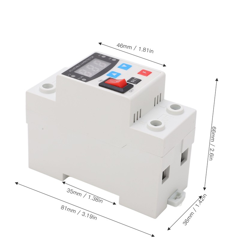 Over Under Voltage Protector Adjustable Digital Display Voltage Current Protective
