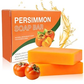 2PCS Jabón De Persimón Desodorante Natural, Jabónes de Baño Desodorantes