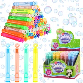 Children's Soap Bubbles 48 Pieces Soap Bubbles Wedding Mini Soap Bubbles Set, Bubble Stick, Soap Bubbles Small, Colourful Bubbles for Summer Toys Garden Children Party Bags Children's Birthday Party