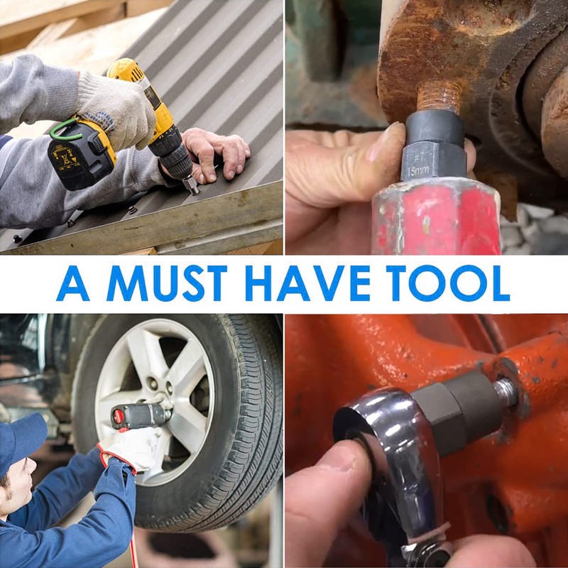 XEWEA 14PCS Bolt Extractor Set, 3/8" Drive Impact Stripped Bolt