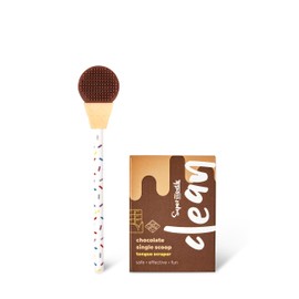 SuperMouth® Single Scoop Tongue Scraper for Toddlers & Kids Ages 2-5 – Dual-Sided Brush & Scraper Removes Odor-Causing Buildup, Fights Bad Breath, Gentle Easy-Grip Design, 3 Scents, Early Oral Care