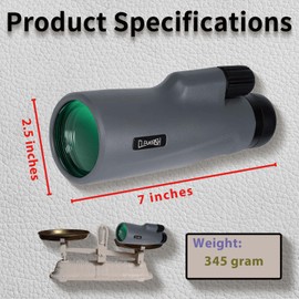 Cleverish 2024 New12x56 High Power Monoculars for Adluts, Tripod Travel Bag with Smartphone Adapter, BAK-4 Prism, Ultra Clear FMC Lens for Bird Watching, Hunting, Traveling, Hiking.Low Night Vision