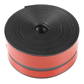 QWORK 20ft Vinyl Stair Nosing, Stair Steps Edge Trim Non-Slip Stair Edge Protector, Staircases, Black