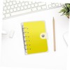 Operitacx 2pcs 6 Handbook Case PVC Loose Leaf Binder Clear