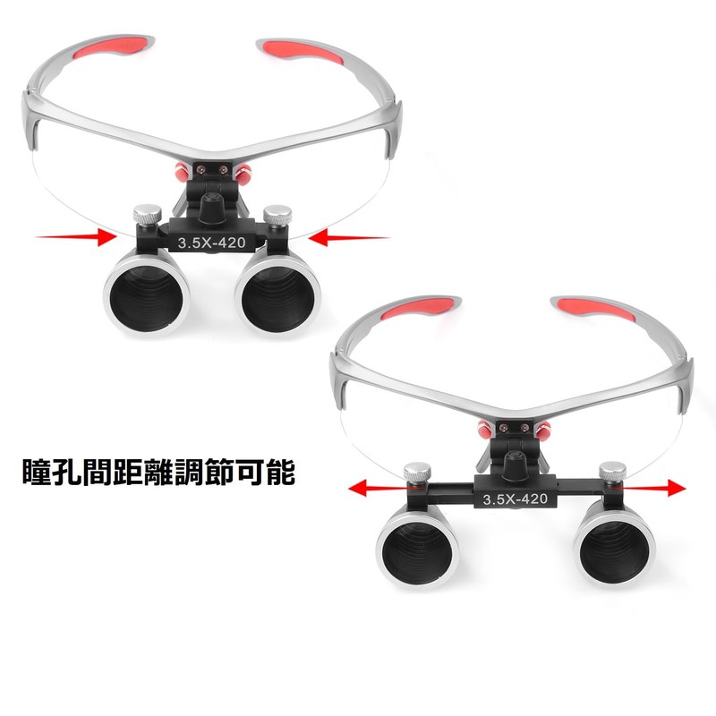 Kurtvenid 3.5x Magnifier 3.5X Binocular Magnifier Dual Use Adjustable Interpupillary