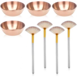 Juego de aplicadores de maquillaje profesional, 8 Uds, con cuenco para mezclar, cepillos de nailon para cremas, aplicación de mascarilla facial, juego de maquillaje Simple