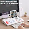Small Glass Desktop Whiteboard Dry-Erase-Board - Computer Keyboard Stand White