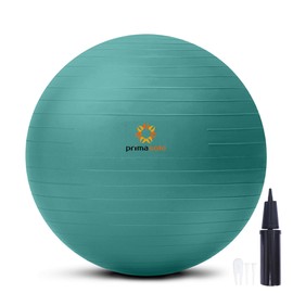 Primasole Stability Ball 55cm(21.7inch- 65cm(25.6inch) Diameter Thickened Yoga for Pregnancy & Exercise - Fitness Ball for Pilates, Office Chair and Birth Support.