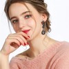 Flyonce Women's Rhinestone Crystal Wedding Fashion Long Teardrop Dangle Chandelier