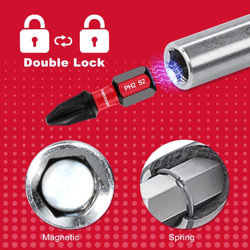 Geinxurn 2Inches Stainless Screwdriver Bit Holders, 3PACK Extension Socket Drill