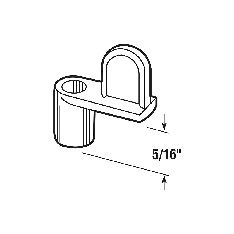Prime-Line L 5693 5/16 In. Diecast Clip, Almond (12 Pack)
