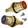 2 Sets Replacement Bathroom,Tap Indices Hot and Cold Inserts, Kitchen