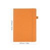 A5 Lined Notebook Portable PU Leather Hardcover Notebook with Elastic