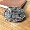 Unbranded Religious Cross Western Belt Buckles for Men Women,Cowboy Belt