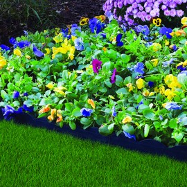 EasyFlex Scallop No-Dig Edging with Extra Anchoring Spikes - 40' Kit, Black (3210E-40CXX)