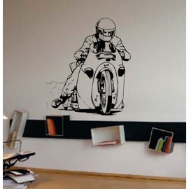 Dragster Bike Decal Sticker Wall Art Graphic Race Room Kid Nursery Race Motorcycle