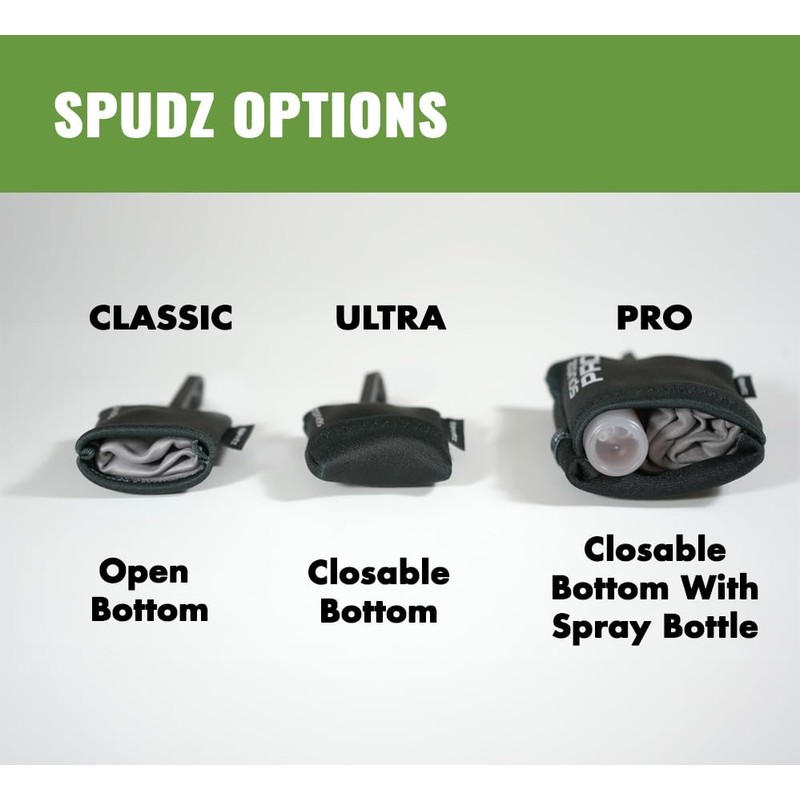 SPUDZ Ultra Microfiber Lens Cleaner with Closeable Bottom – Clip-On