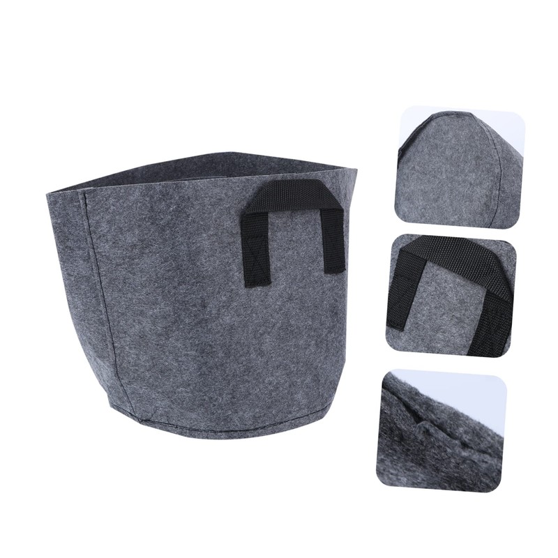 Mipcase Non-Woven Planting Bag Round Bucket Gardening Pouch Long-Lasting and