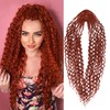 WIGER 350 Ginger DE Curly Dreads Extension Wavy Double Ended