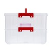 SUMNACON 2-Tier Stackable Craft Storage Box Plastic Adjustable Storage Containers