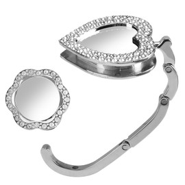 Moorstdel Pack of 2 Foldable Bag Holders for Table, Non-Slip Handbag Holder Hanger, up to 3 kg, Gift Idea for Women, for Desk, Office, Restaurant, Bar