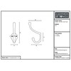 Hammer and Tongs - Narrow Hat & Coat Hook -