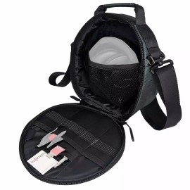 Clutch Padded DJ Headphone Audio Gear Bag w Strap & Sanitizer Disinfectant Spray