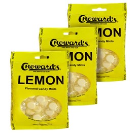 Choward's 3oz Lemon Candy Bags 3 Pack | 49 Pieces Individually Wrapped Candy Mints | Nostalgic Lemon Candy Bags | Perfect for Snacks in Lunchboxes, Pockets, Goodie Bags, and Birthday Parties