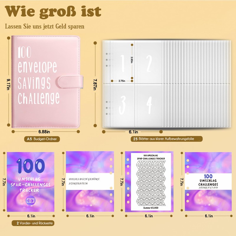 Budget Planner German A5 Budget Planner Money Organiser Ring Binder