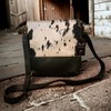 Ranch Junkie Highlands Genuine Cowhide Large Crossbody Bag Black Cowhide