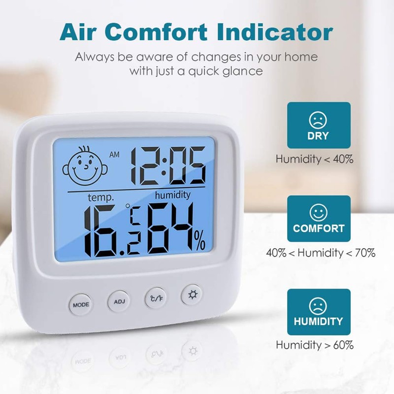 Mumoo Bear Indoor Thermometers Hygrometer Digital Room Thermometer and Humidity