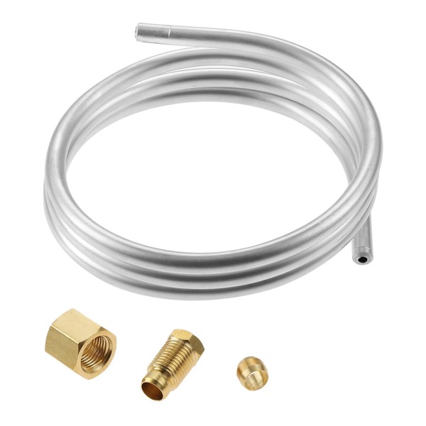 Yetaha 1/4" Aluminum Tubing with Compression Olive Fittings M10x1 Female