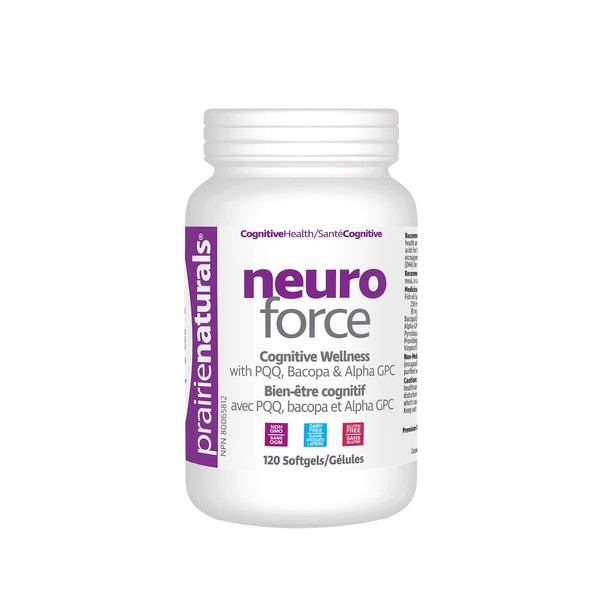 Prairie Naturals Neuro-Force Cognitive Health Blend with PQQ, Bacopa, Alpha GPC 120 Softgels
