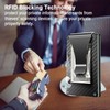 RFID Mens Wallet Carbon Fiber Card Holder with Money Clip