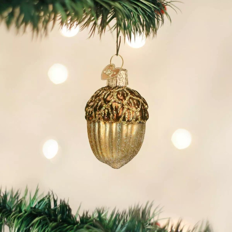 Old World Christmas Acorn Blown Glass Christmas Ornament by Old