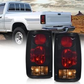 ALLGOOD Tail Lights w/Bulbs Left & Right Compatible with Toyota Hilux Pickup Truck 1989-1995 Tail Brake Lights Clear Lens Black Housing