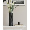 OOSTONEE 11 Inch Black Matte Ceramic Vase – Tall Flower