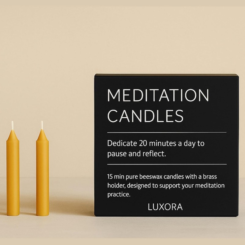 Australian Made 20 Minute Pure Beeswax Mini Meditation Candles, Non