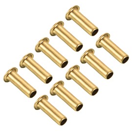 PATIKIL 4mm ID 6.5mm OD Tube Brass Compression Fittings, 15 Pack Insert Tube Support Compression Sleeve Fitting
