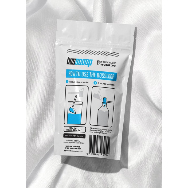 Bosscoop [5-Pack No Spill Water Bottle Scoop for Supplements, Protein