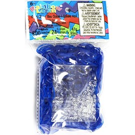 Rainbow Loom Ocean Blue Jelly Rubber Bands Refill + C-Clips